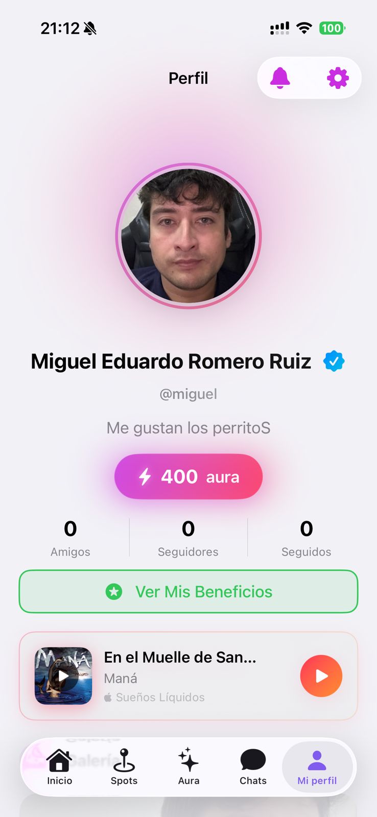 Aura Score en la app