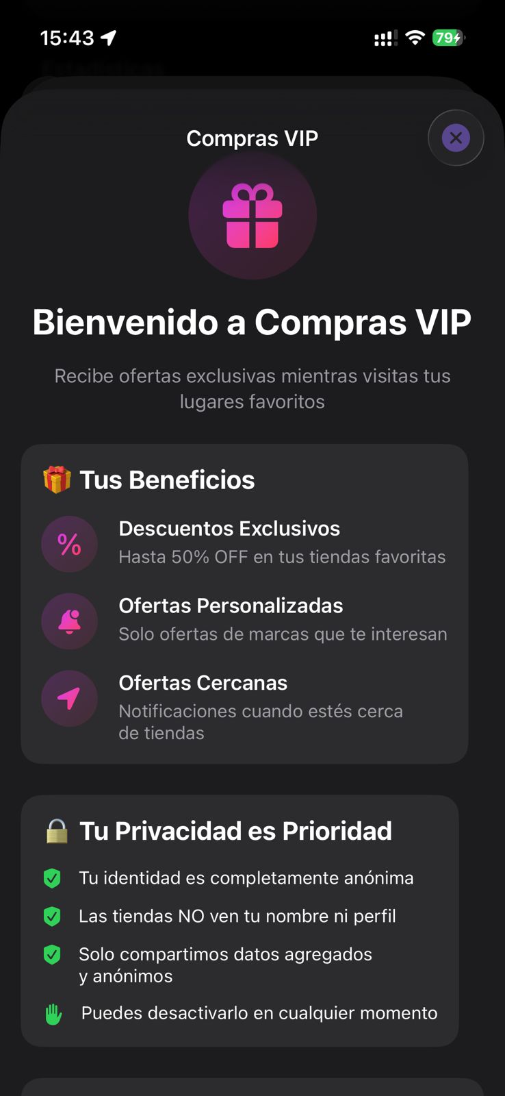 Bienvenida Modo Compra